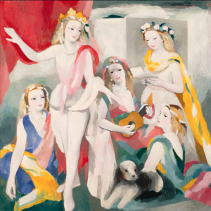 Marie Laurencin, La Répétition (Die Wiederholung), 1936 © Fondation Foujita / ADAGP, Paris 2022
Foto: © Centre Pompidou, MNAM-CCI, Dist. RMN-Grand Palais / Bild Centre Pompidou, MNAM-CCI