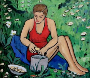 Photo: jean louis mazieres Gabriele Münter 1877-1962 Munich Miss Ellen on the grass. Mus?e d'Art Moderne de Louisiana Copenhague