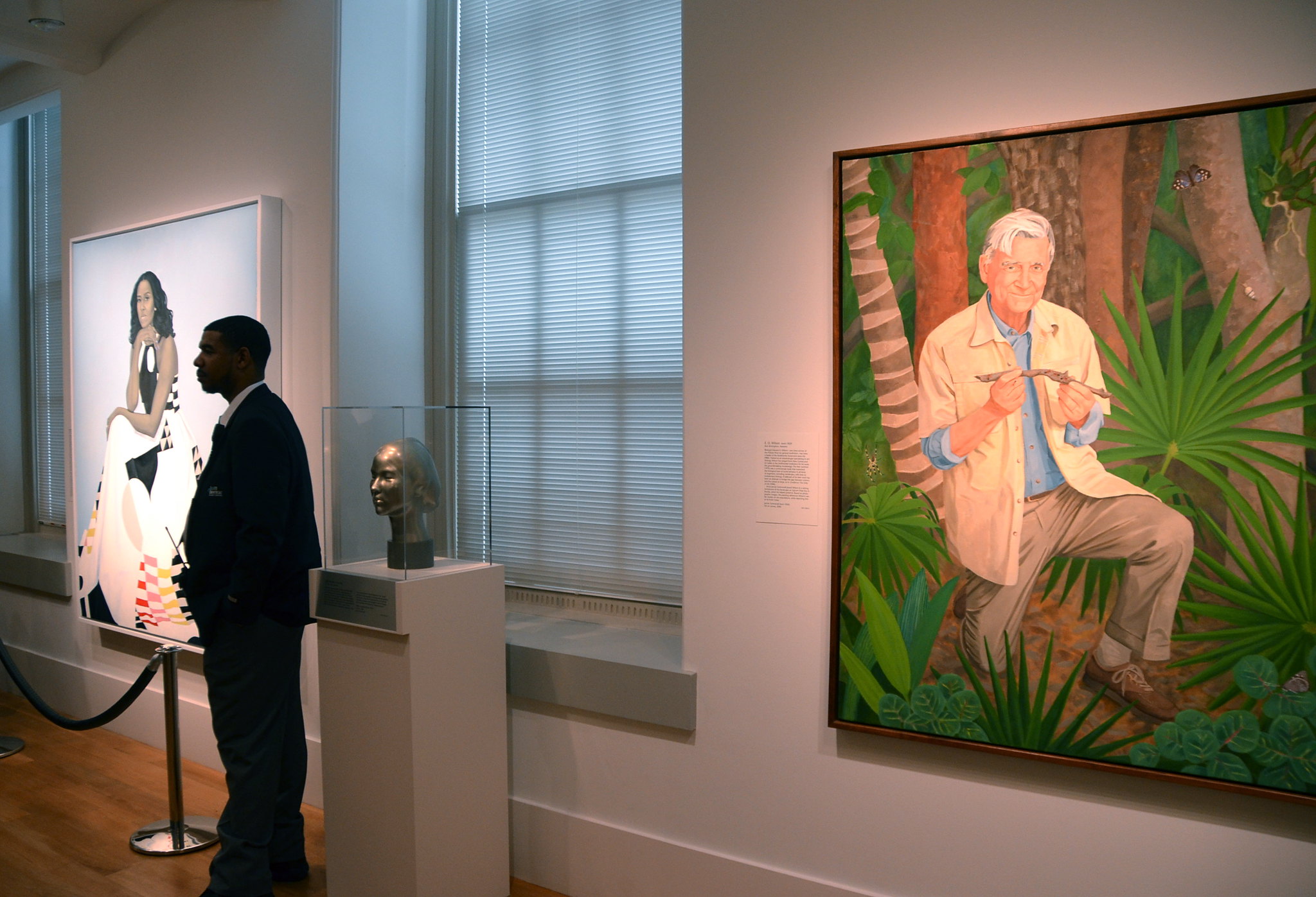 Wilson in good company Donald W. Reynolds Center for American Art and Portraiture (Smithsonian American Art Museum and National Portrait Gallery), Smithsonian Institution, Washington, DC Portraits of Michelle Obama and E.O. Wilson (c) Adam Fagen