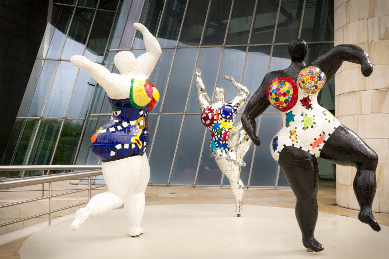 Nanas by Niki de Saint Phalle, exhibit at the Guggenheim Museum.