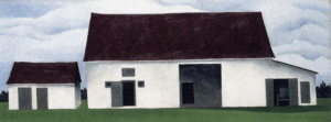 Gemälde von Georgia-oKeeffe "Stables"