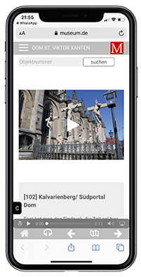 iPhone mit Audioguide von museum.de